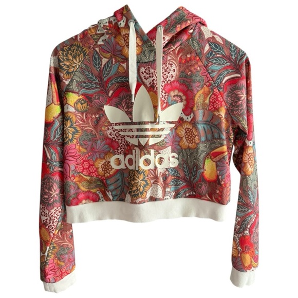 Adidas Originals x The FARM‎ Fugiprabali Cropped Floral Hoodie - Picture 3 of 9